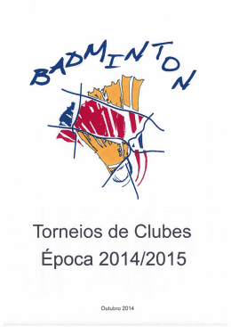 Regulamento de Torneios Organizados por Clubes