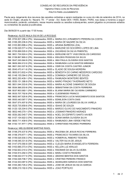 Pauta de julgamento n&ordm; 223