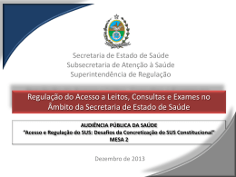 Audiência Pública 05.12.2013.SES - Ministério Público do Estado