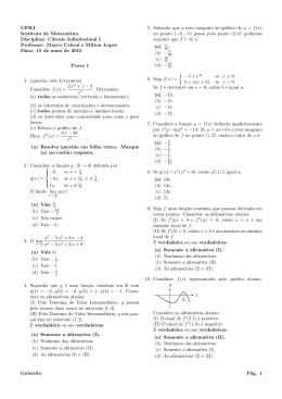 Gabaritos do Prova 1