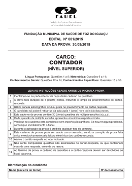 Prova - Cargo de Contador