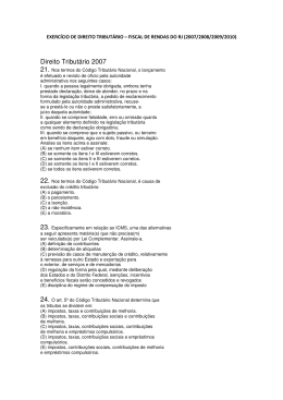 Direito Tribut&aacute;rio 2007