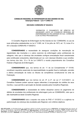 Decisão COREN-RS nº 054/2012