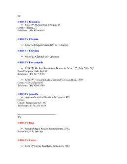 SC # RBS TV Blumenau &bull; RBS TV Brusque Rua Brusque