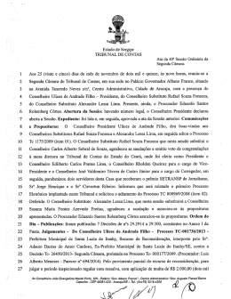 Faça aqui o - Tribunal de Contas do Estado de Sergipe