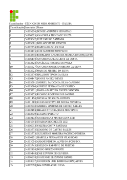 Classificados - T&Eacute;CNICO EM MEIO AMBIENTE