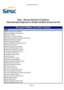 Sesc - Servi&ccedil;o Social do Com&eacute;rcio Administra&ccedil;&atilde;o Regional no