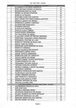 lista do curso técnico em segurança do trabalho – guaíra