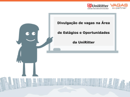 Divulga&ccedil;&atilde;o de vagas na &Aacute;rea de Est&aacute;gios e