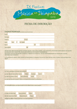 ficha de inscri&ccedil;&atilde;o