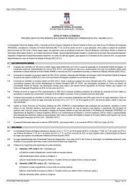 Edital - Copeve - Universidade Federal de Alagoas