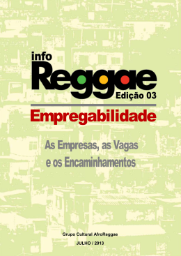 InfoReggae - Ed. 02 - Empregabilidade