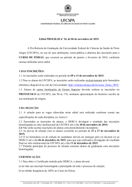 Edital 36-2015 - Inscrições para os cursos