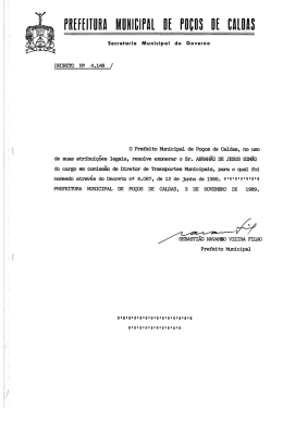 s n u - Prefeitura de Poços de Caldas