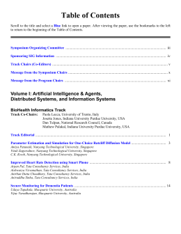 Final Listing of Accepted Publications
