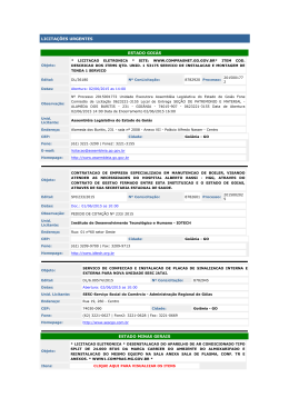 LICITA&Ccedil;&Otilde;ES URGENTES ESTADO GOI&Aacute;S - Sinduscon