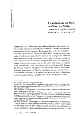 A imortalidade da Alma no Fédon de Platão: