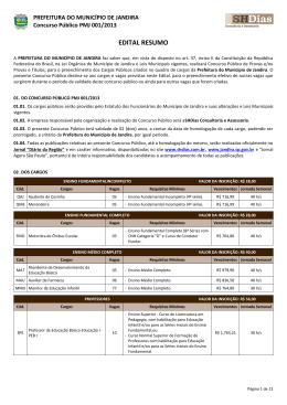 Abertura Edital