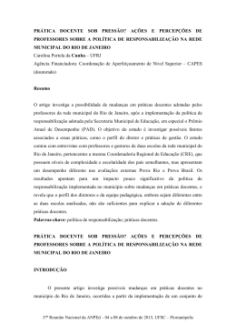 PR&Aacute;TICA DOCENTE SOB PRESS&Atilde;O? A&Ccedil;&Otilde;ES E PERCEP&Ccedil;&Otilde;ES