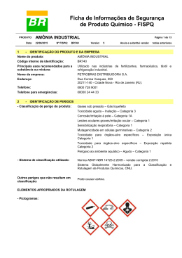 Ficha de Seguran&ccedil;a - Petrobras Distribuidora