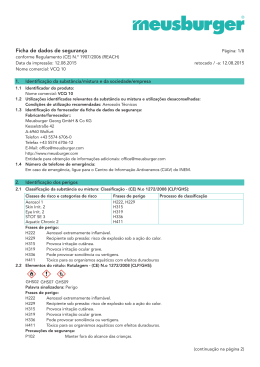 Ficha de dados de seguran&ccedil;a
