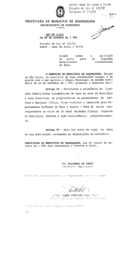 ¡Lui-ZON Omar de `souza e Silva .Progeto de lei 119 122/92