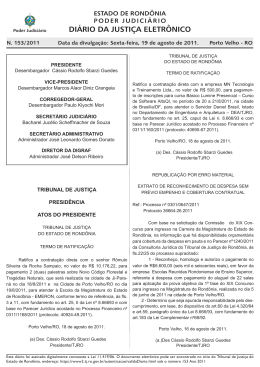 19 - Tribunal de Justi&ccedil;a de Rond&ocirc;nia