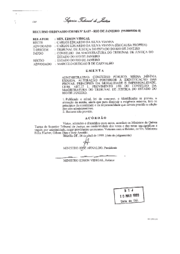 Recurso ordinário em mandado de segurança