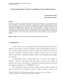 AS RELA&Ccedil;&Otilde;ES ENTRE O TEATRO E O PODER NAS MINAS