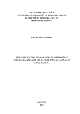 estrutura temporal de comunidades do entremar&eacute;s de substrato