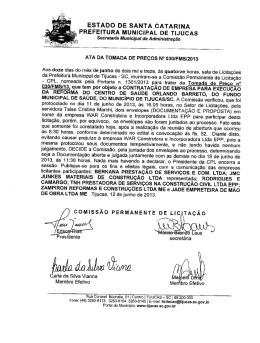 ~ _. ESTADO DE sAN`rA cATARiNA ¬,,. PREFEnuRA MuNiciPAL DE