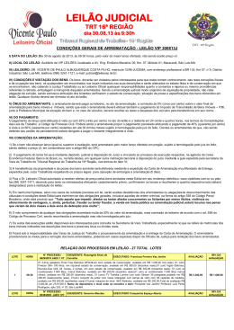 LEIL&Atilde;O JUDICIAL