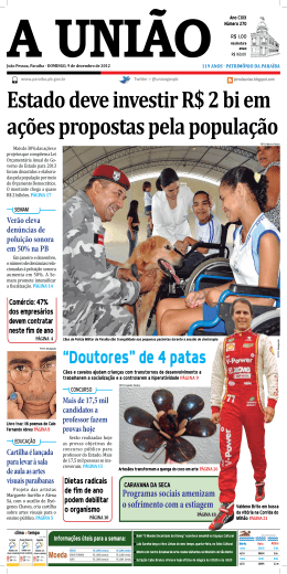 a uni&atilde;o - Governo da Para&iacute;ba