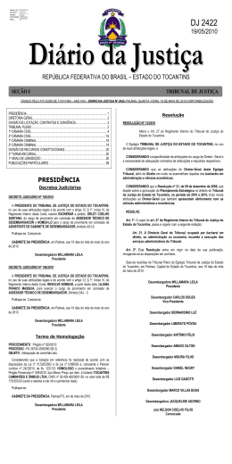 DJ 2422 - Tribunal de Justiça do Estado do Tocantins