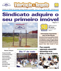 Sindicato adquire o seu primeiro im&oacute;vel