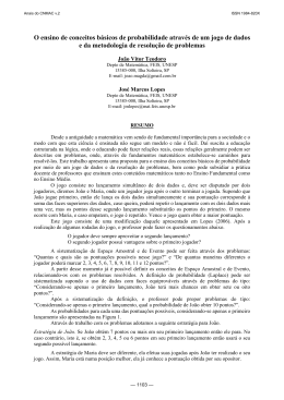 O ensino de conceitos b&aacute;sicos de probabilidade atrav&eacute;s de um jogo