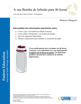 Your 46 Hour Infusor Pump - the University Health Network