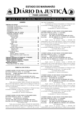 IÁRIO DA JUSTIÇ - Portal do Poder Judiciário do Estado do Maranhão