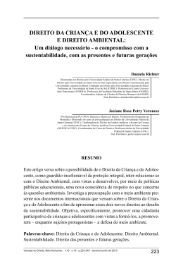 DIREITO DA CRIAN&Ccedil;A E DO ADOLESCENTE E DIREITO