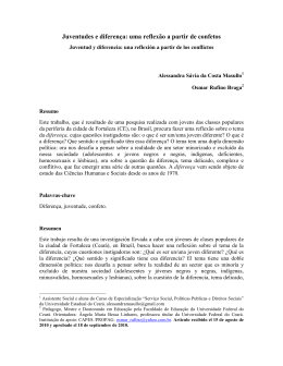 Juventudes e diferen&ccedil;a: uma reflex&atilde;o a partir de confetos