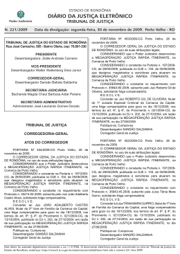 di&aacute;rio da justi&ccedil;a eletr&ocirc;nico - Tribunal de Justi&ccedil;a de Rond&ocirc;nia