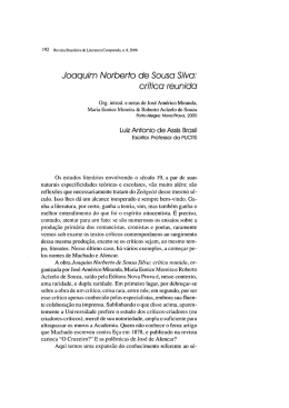 Joaquim Norberto de Sousa Silva: - revista brasileira de literatura