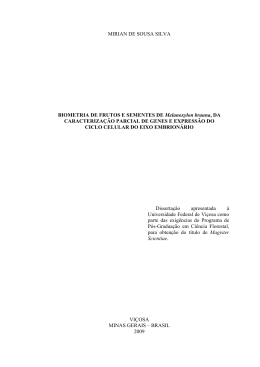 MIRIAN DE SOUSA SILVA BIOMETRIA DE FRUTOS E