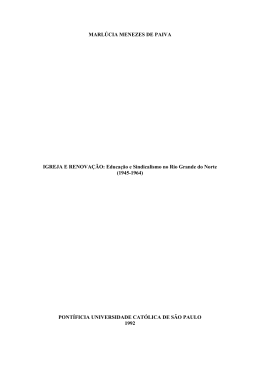 Educa&ccedil;&atilde;o e Sindicalismo no Rio Grande do Norte (1945