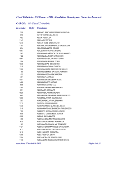 Lista de Candidatos Homologados