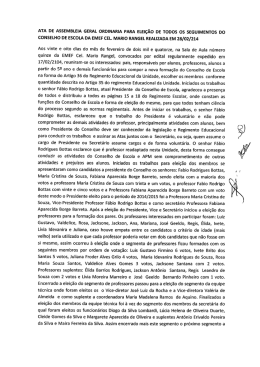 Ata de Assembleia do Conselho de Escola para Eleição de todos os