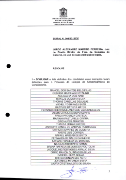 PODER Juolci&Aacute;Rlo coMARcA DE cAcEREs DIRETORIA Do FORO