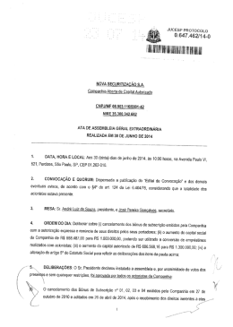 AGE Ata de Assimbleia Geral Extraordinária