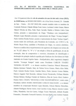 Ata 8 - SINDJUD - Sindicato dos Servidores do Poder Judiciário do