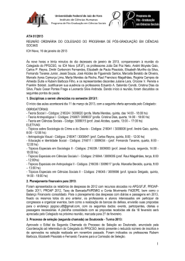 Ata da Reuni&atilde;o do Colegiado